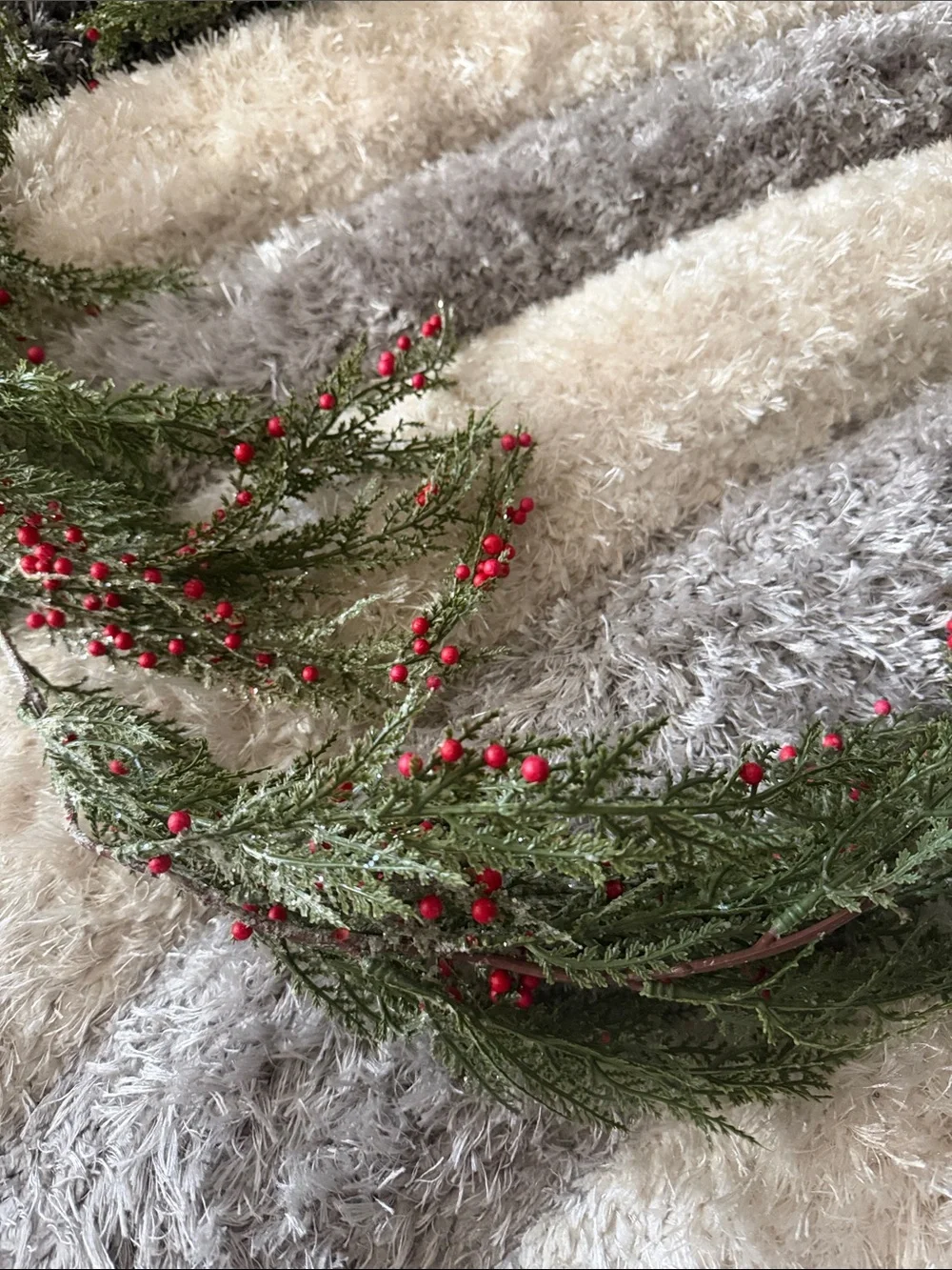 Pine and Red Berry Garland